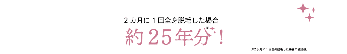 ２カ月に１回全身脱毛した場合